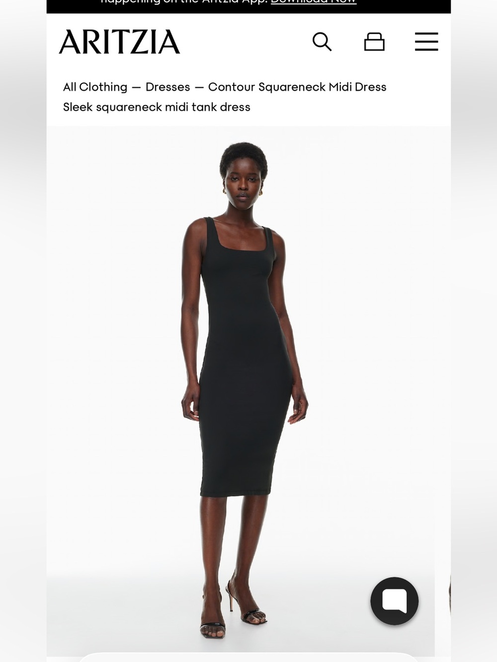 Aritzia black contour dress